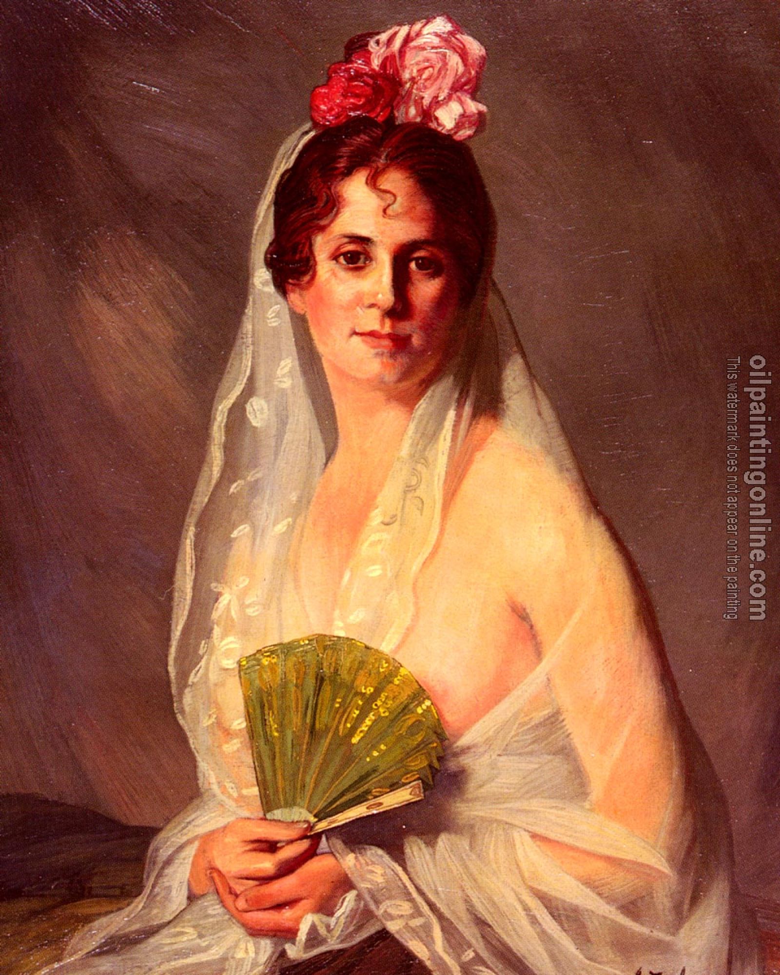 Zabaleta, Ignacio Zuloaga y - A Lady With A Fan